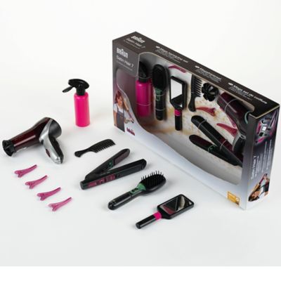 Image showing 5 th Braun Satin Hair 7 - Toy Mega Hairstyling Set- 10 pc. Set Includes Satin Hair 7 Battery-Powered Hairdryer