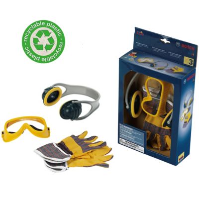 Bosch Accessories Set, Includes Worker Gloves + Pair of Goggles + Ear Muffs, 8237/8339