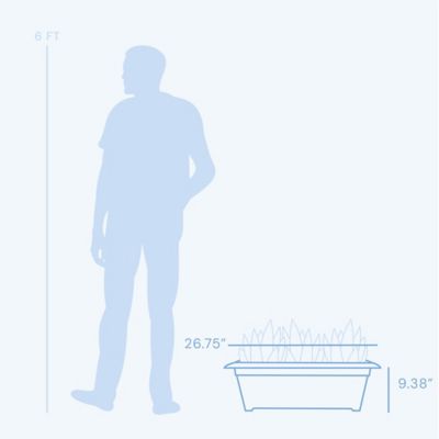 Image showing  7 gal. Plastic Dayton Large Window Deck Box Planter, 27 in.