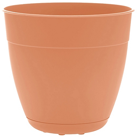Bloem Dayton Planter with Saucer, 12 in., 100% Recycled Plastic Pot