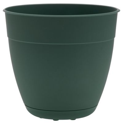 Bloem Dayton Planter with Saucer, 12 in., 100% Recycled Plastic Pot