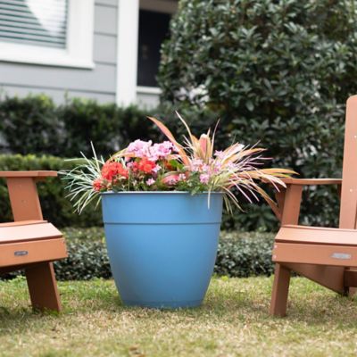 Image showing  8.5 gal. Plastic Dayton Planter with Saucer, 16 in.