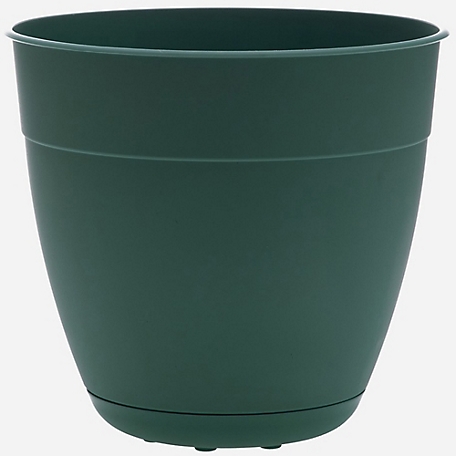 Bloem Dayton Planter with Saucer, 16 in., 100% Recycled Plastic Pot