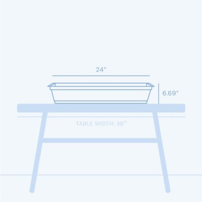 Image showing  5 gal. Plastic Dayton Window Box Planter with Elevated Feet, 24 in.