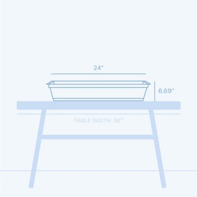 Image showing  5 gal. Plastic Dayton Window Box Planter with Elevated Feet, 24 in.