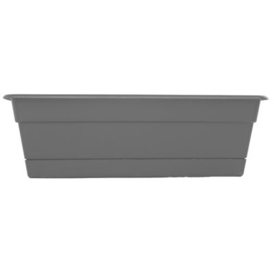 Bloem Dura Cotta Rectangular Window Box Planter, 18 in., Removable Tray, DCBT18-908