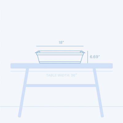 Image showing  2 gal. Dura Cotta Rectangular Window Box Planter, 18 in., Removable Tray