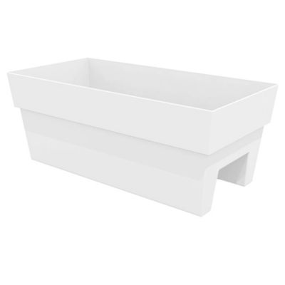 Bloem 7.5 gal. Plastic Finley Deck Rail Rectangular Planter, 24 in.