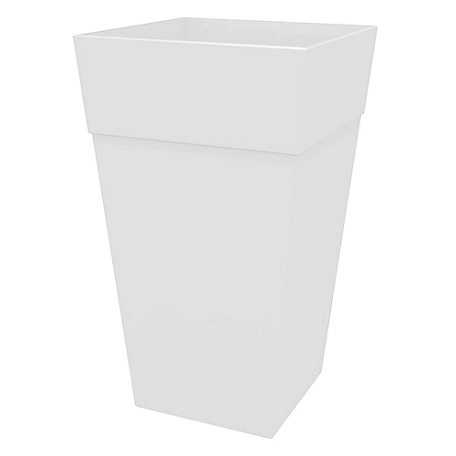 Bloem Tall Finley Tapered Square Planter, 25 in., Matte Textured Finish
