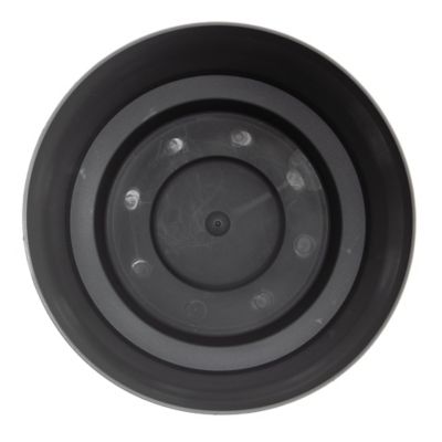 Image showing  3.25 gal. Plastic Hopson Round Planter with Black Metal Stand, 10 in., Charcoal