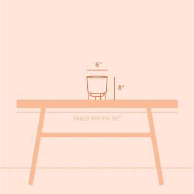 Image showing  0.75 gal. Plastic Hopson Round Planter with Gold Metal Stand, 6 in.