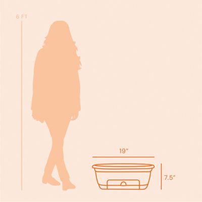 Image showing  2.5 gal. Plastic Lucca Self Watering Oval Window Box Planter, 18 in.