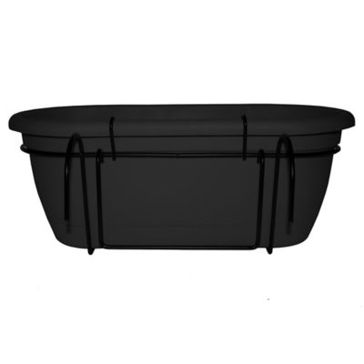 Image showing  2.5 gal. Plastic Lucca Self Watering Oval Window Box Planter, 18 in.