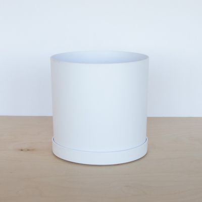 Image showing  Mathers Round Planter with Saucer Tray, 10 in., Modern Design