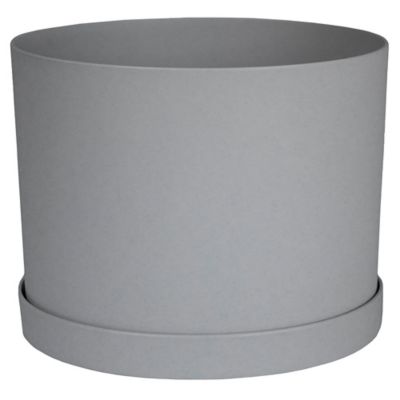Bloem Mathers Round Planter with Saucer Tray, 6 in., Modern Design