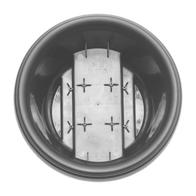 Image showing 5 th Bloem 2 gal. Plastic Modica Deck Rail Round Planter, 12 in., Fits Rail Sizes 3 in., 3.75 in.