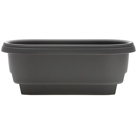 Bloem Modica Deck Rail Round Planter, 24 in., Fits Rail Sizes 4.75 in., 5.75 in., DR24908