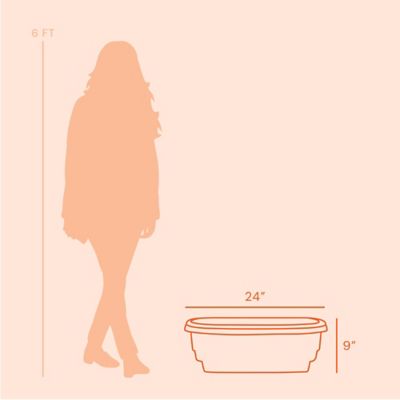 Image showing  4 gal. Plastic Modica Deck Rail Round Planter, 24 in., Fits Rail Sizes 4.75 in., 5.75 in.