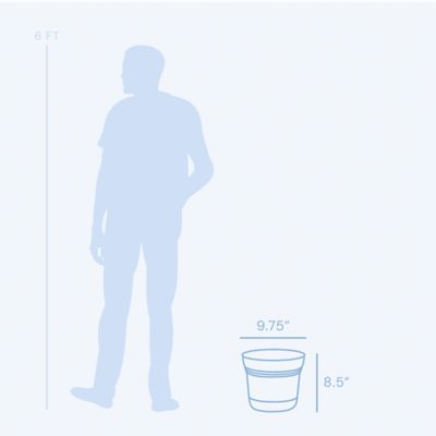 Image showing  Saturn Round Planter with Removable Saucer Tray, 10 in.