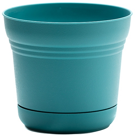Bloem Saturn Round Planter with Saucer Tray, 12 in.