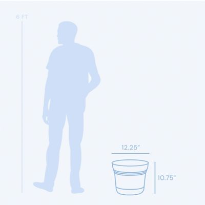 Image showing  Saturn Round Planter with Saucer Tray, 12 in.