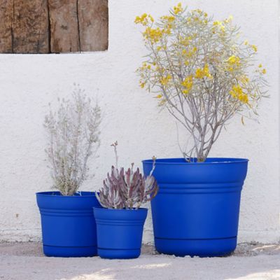 Image showing  Saturn Round Planter with Saucer Tray, 12 in.