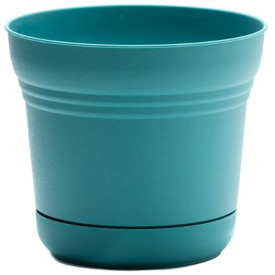 Bloem 5 gal. Saturn Round Planter with Saucer Tray, 14 in.