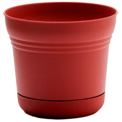 Bloem 5 gal. Saturn Round Planter with Saucer Tray, 14 in.