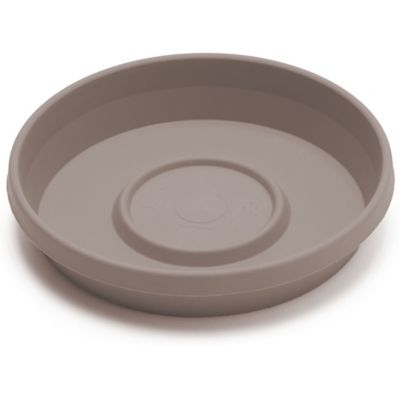 Image showing 6 th Bloem Terra Pot Round Drain Saucer, 14 in., Ribbed Bottom, Pebble Stone