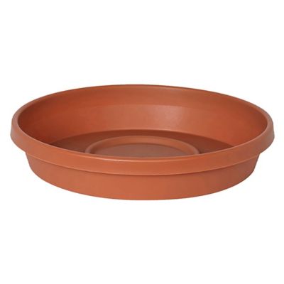 Bloem Terra Pot Round Drain Saucer, 14 in., Ribbed Bottom, Terra Cotta