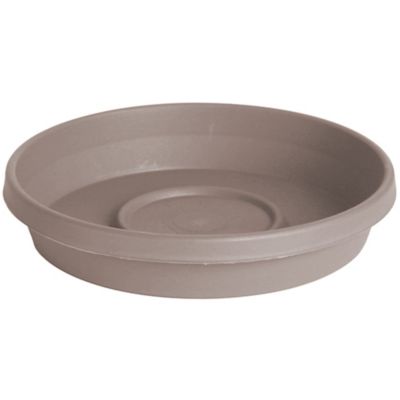 Bloem Terra Pot Round Drain Saucer, 16 in., Tray for Planters 11-16 in., Matte Finish, Pebble Stone
