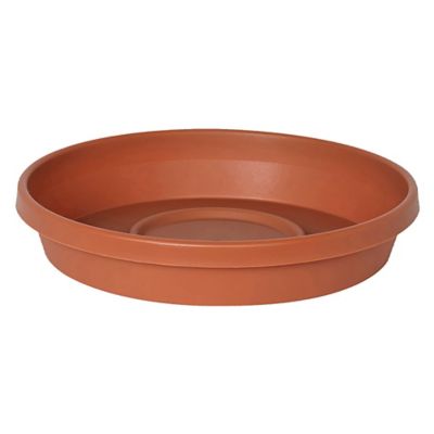 Bloem Terra Pot Round Drain Saucer, 16 in., Tray for Planters 11-16 in., Matte Finish, Terra Cotta