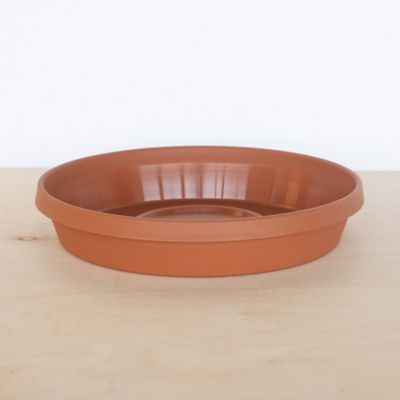 Image showing 8 th Bloem Terra Pot Round Drain Saucer, 16 in., Tray for Planters 11-16 in., Matte Finish, Terra Cotta