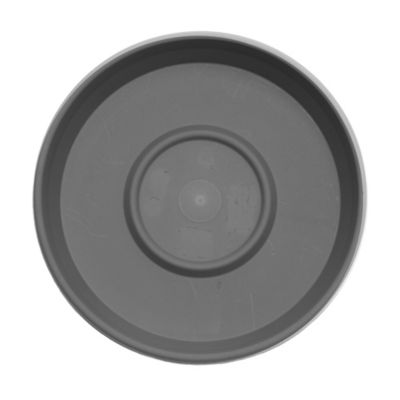 Image showing  Terra Pot Durable Resin Round Drain Saucer, 20 in., Matte Finish, Charcoal