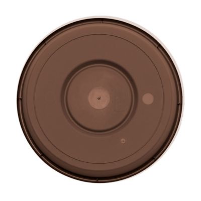 Image showing  Terra Pot Durable Resin Round Drain Saucer, 20 in., Matte Finish, Chocolate