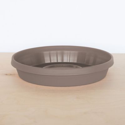 Image showing  Terra Pot Durable Resin Round Drain Saucer, 20 in., Matte Finish, Pebble Stone