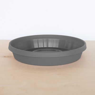 Image showing  Terra Pot Round Drain Saucer, 24 in., Tray for 17-24 in., Matte Finish, Charcoal