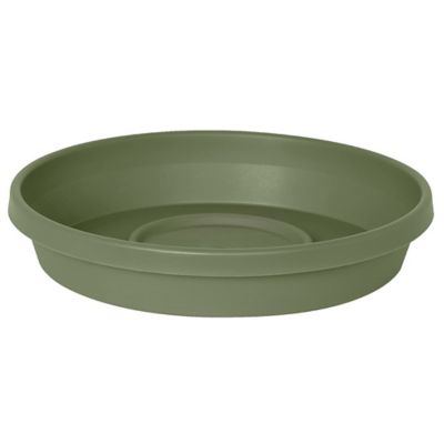 Bloem Terra Pot Round Drain Saucer, 16 in., Tray for Planters 11-16 in., Matte Finish, Living Green