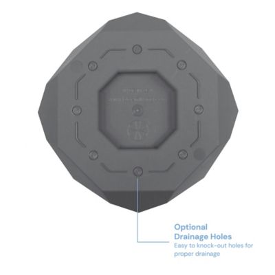 Image showing  1.7 gal. Plastic Tuxton Modern Hexagonal Planter, 8 in.