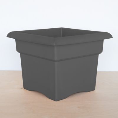 Image showing  9 gal. Plastic Veranda Square Deck Box Planter, 18 in., Matte Finish
