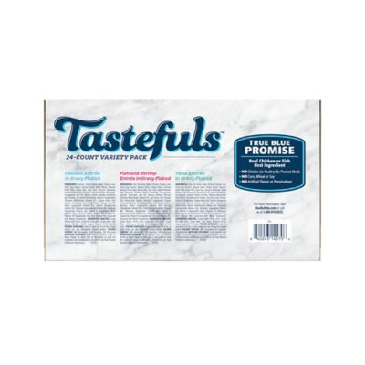 Image showing  Flaked Wet Cat Food Variety, Tuna, Chicken, Fish&Shrimp in Gravy 5.5 oz. Cans (24Ct, 8 of Each)