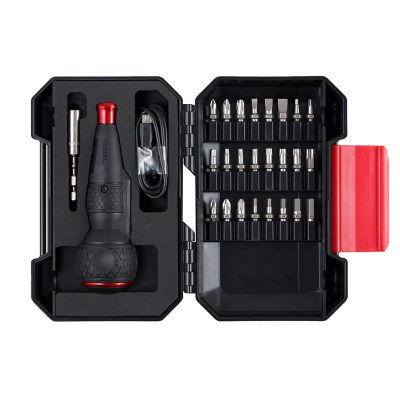 VESSEL Ball Grip Rechargable Screwdriver with 25 Piece. Bit Set, 220USB25U