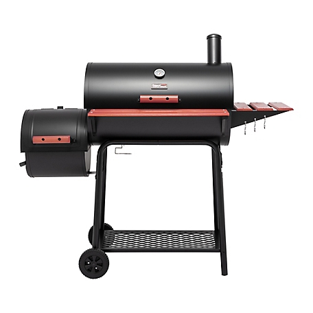 Royal Gourmet Charcoal Grill with Offset Smoker and Side Table