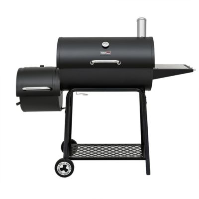 Royal Gourmet 30 in. Barrel Charcoal Grill with Offset Smoker