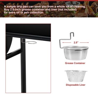 Image showing 8 th Royal Gourmet Barrel Charcoal Grill with Offset Smoker and Bottom Shelf, 811 sq. in., Black