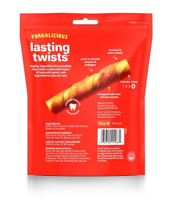 Image showing  Hartz Pig Skin Twists with Chicken Dog Chew Treats, 16 ct.