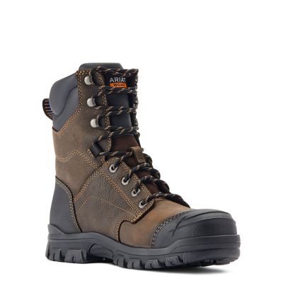 Image showing 2 th Ariat Treadfast 8 in. Waterproof Steel Toe Work Boots