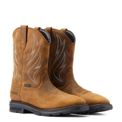 Image showing  Men's Sierra Shock Shield Waterproof Wide Square Toe Work Boots