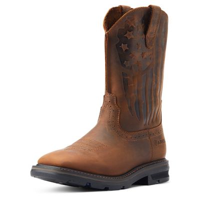 Image showing 0 th Ariat Men's Wide Square Toe Sierra Shock Shield Patriot Work Boots