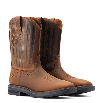 Image showing  Men's Wide Square Toe Sierra Shock Shield Patriot Work Boots